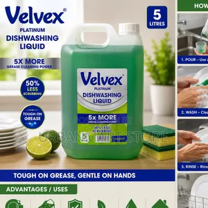 Velvex Platinum Dishwashing Liquid 5 Litres