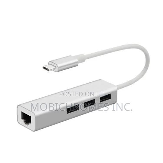 TYPE - C HUB With Ethernet Adopter 3 Ports