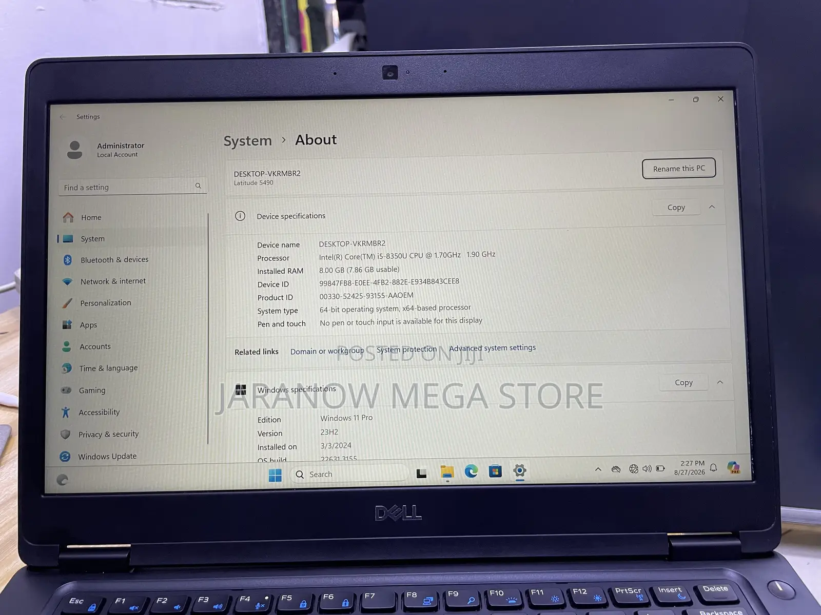 Laptop Dell Latitude 5490 8GB Intel Core i5 SSD 256GB