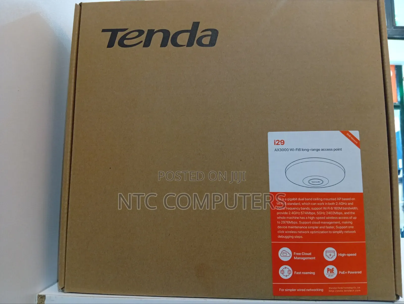 Tenda I29 Ceiling Mount AX3000 WiFi 6 Long Range Accesspoint