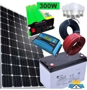 100w Solar Kit Panel/100a Battery/300w Inverter/20a Controller