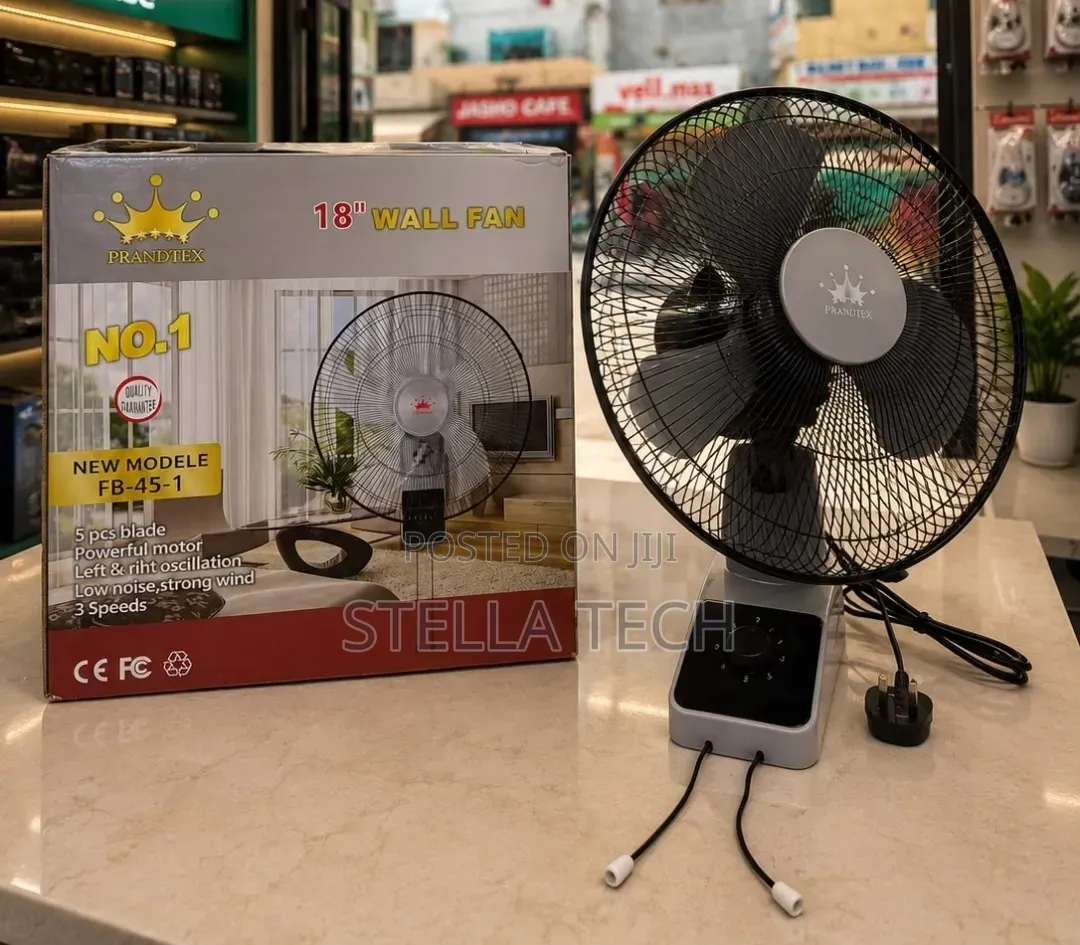 18iches Prandtex Wall Fan 
With Remote