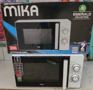 Mika Microwave Oven 20L Manual White/ Black - 5 Power Levels