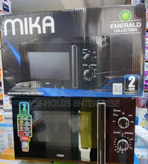 Mika Microwave Oven 20L Manual White/ Black - 5 Power Levels