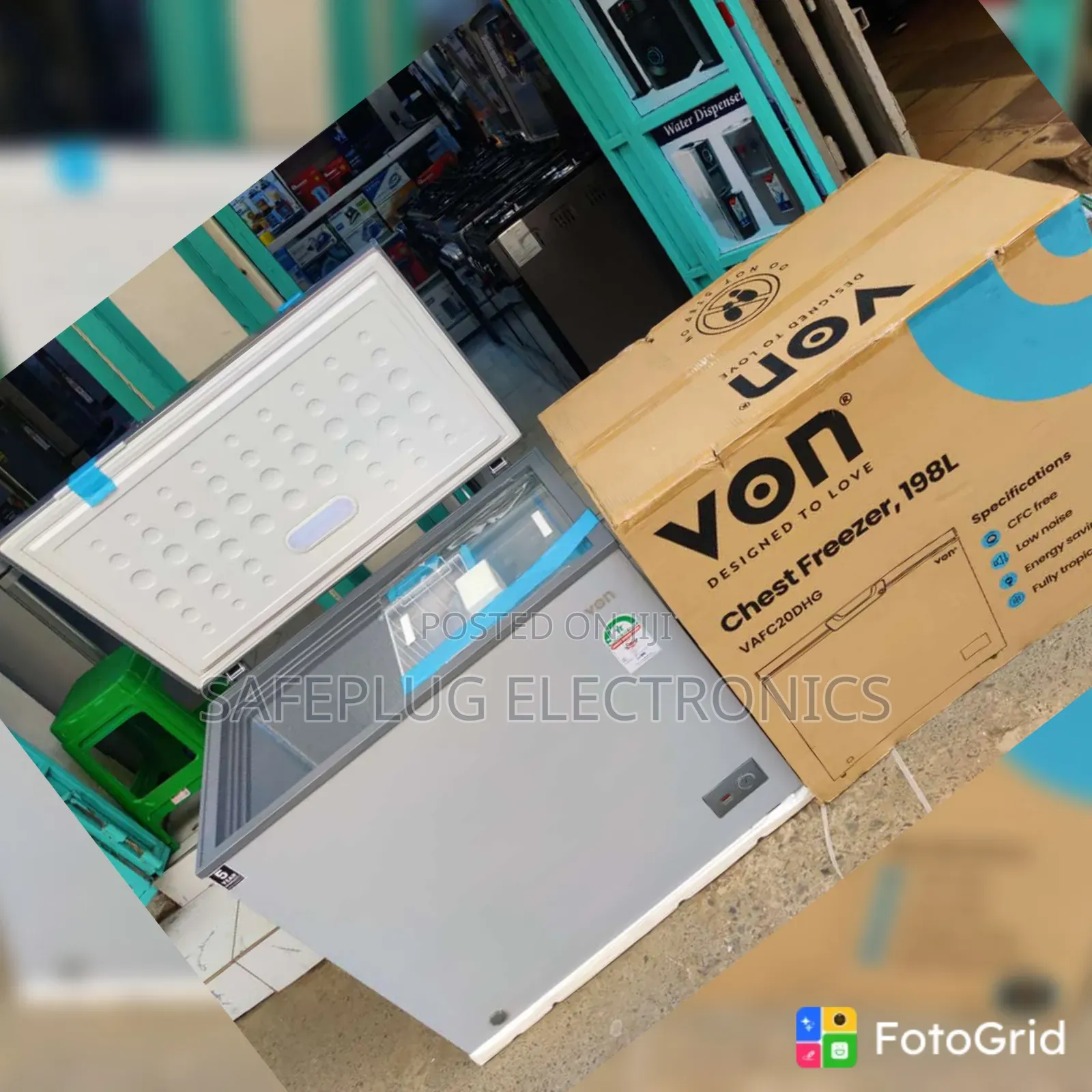 VON 198-Litre Deep Freezer – Large Capacity Chest Freezer