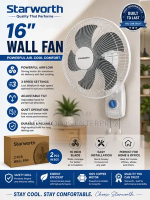 Starworth 16-Inch Wall Mounted Fan