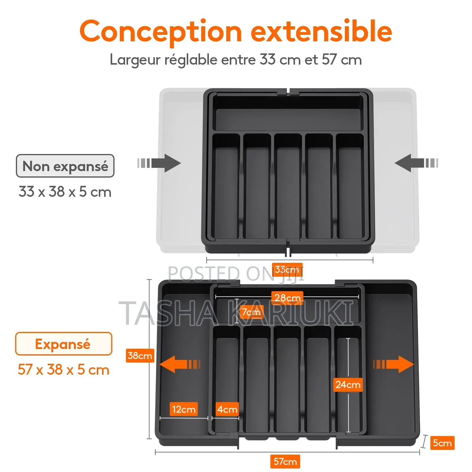 Large Size Expendable Cutlery Organiser Pa