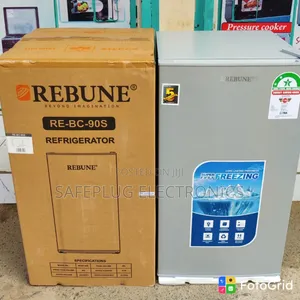 Rebune 90L Single Door Fridge – Silver Compact Refrigerator