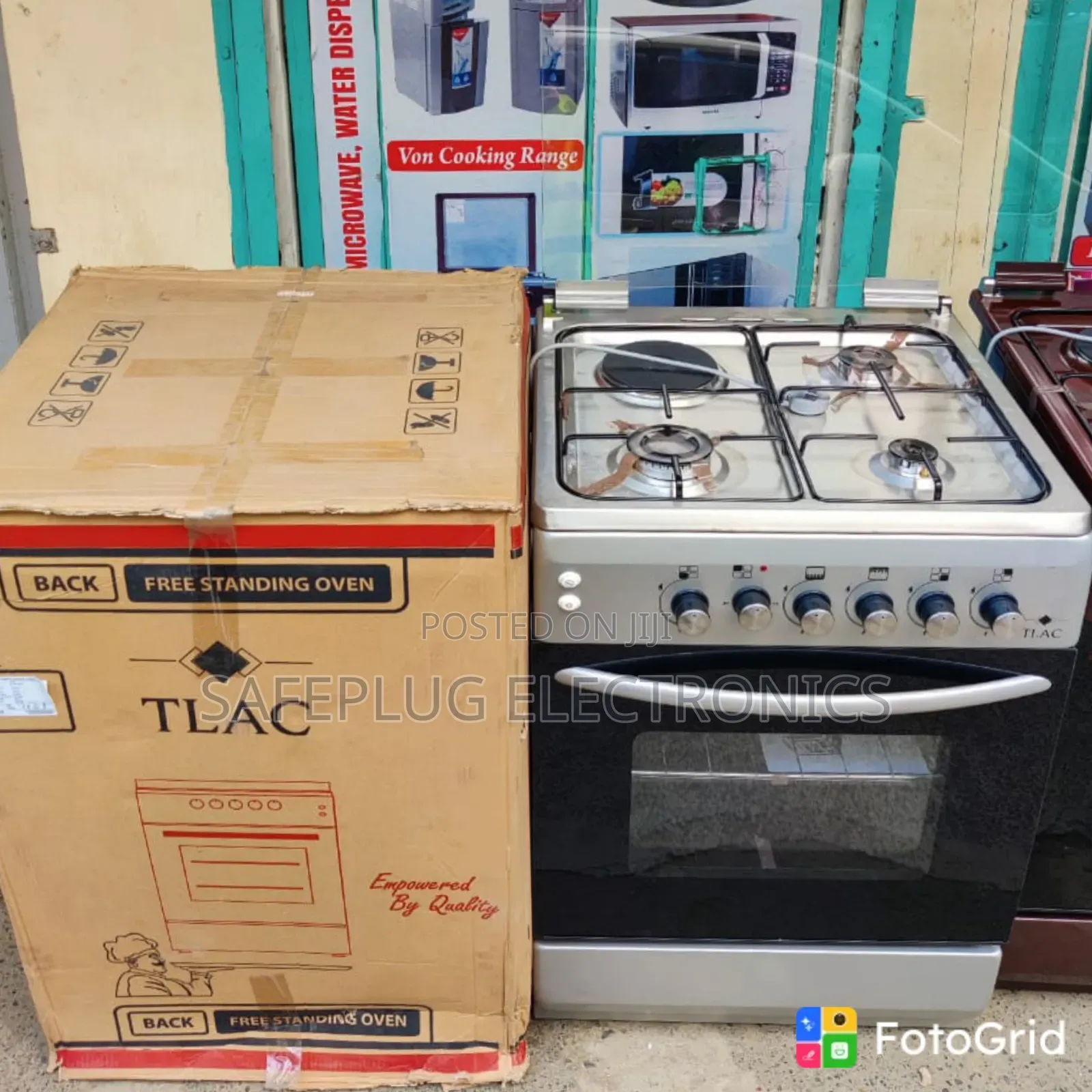 TLAC 60×60cm Standing Cooker – 3 Gas + 1 Electric With Gas Oven