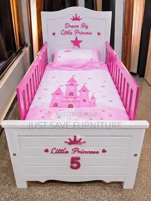 Little Princess 3x6 Kids Bed | Girls Wooden Bed With Safety Rails