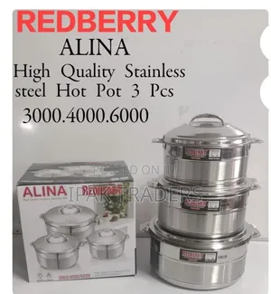 NEW ARRIVAL 🔥✔ Alina High Quality Stainless Steel Hot Pot 3pc