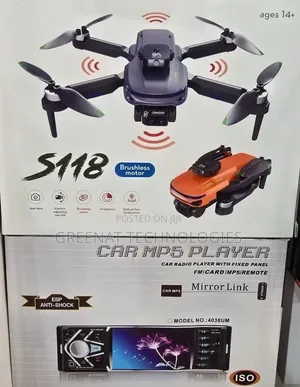 S118 Brushless Motor Drone - Dual Lens - Electric Pan Tilt