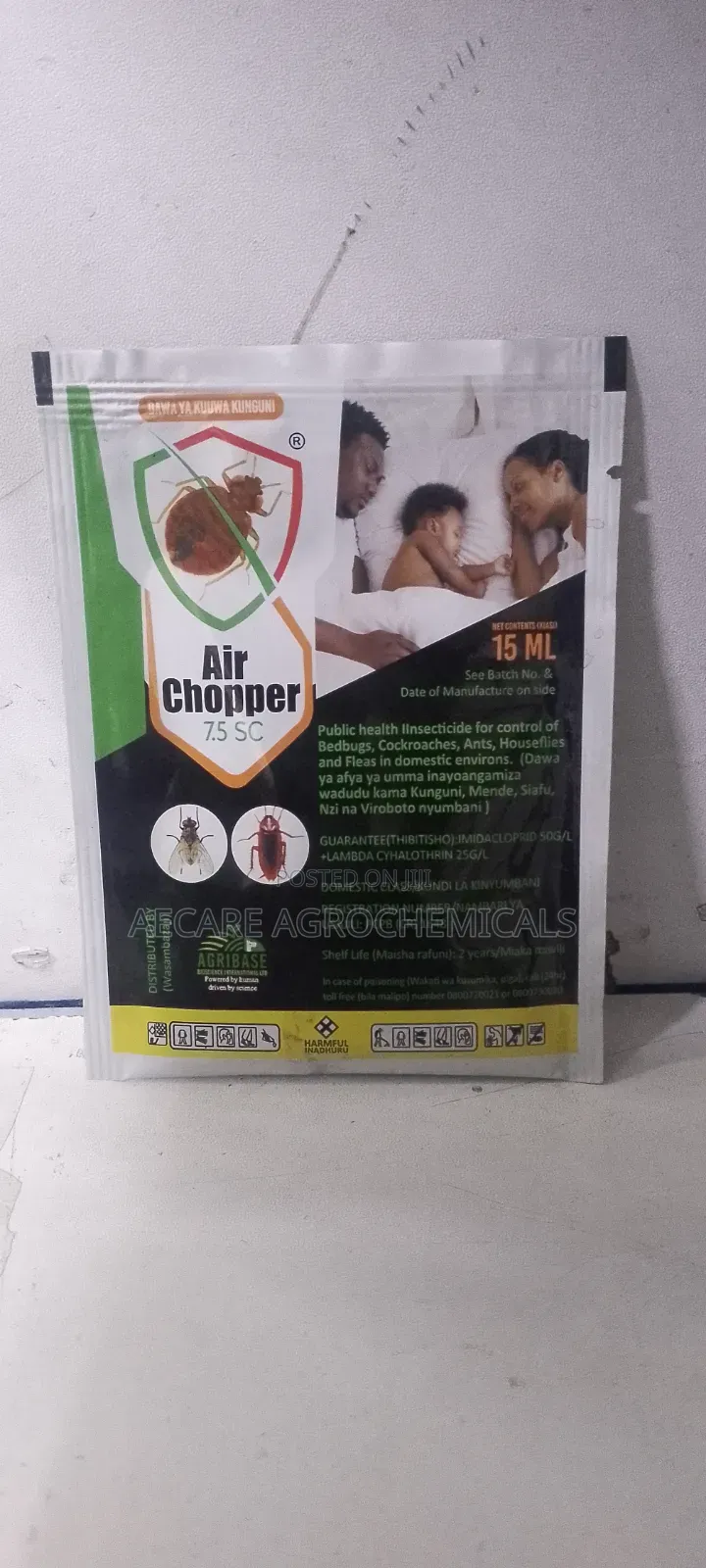 Air Chopper 7.5% Sc Pesticide 15ml, 30ml, 45ml, 100ml and 1litre