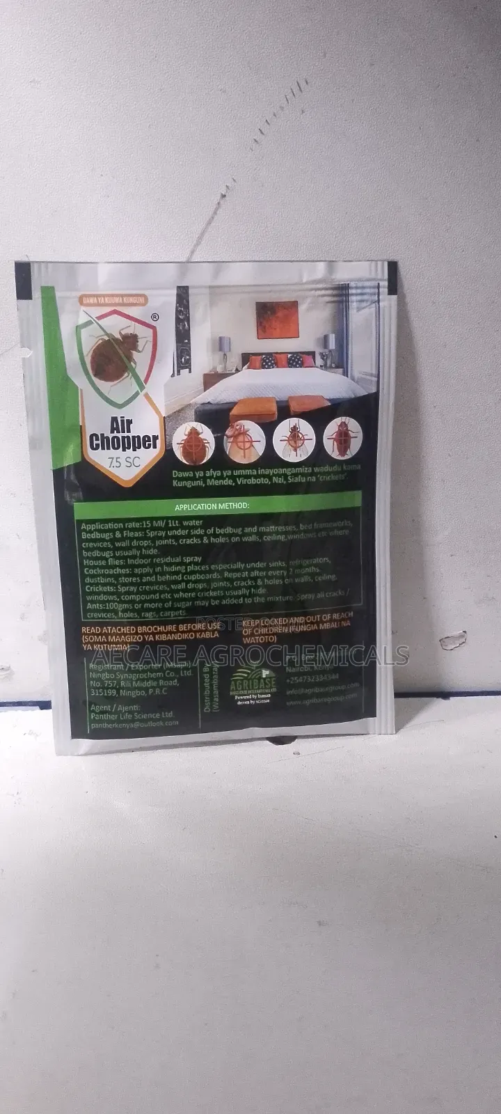 Air Chopper 7.5% Sc Pesticide 15ml, 30ml, 45ml, 100ml and 1litre
