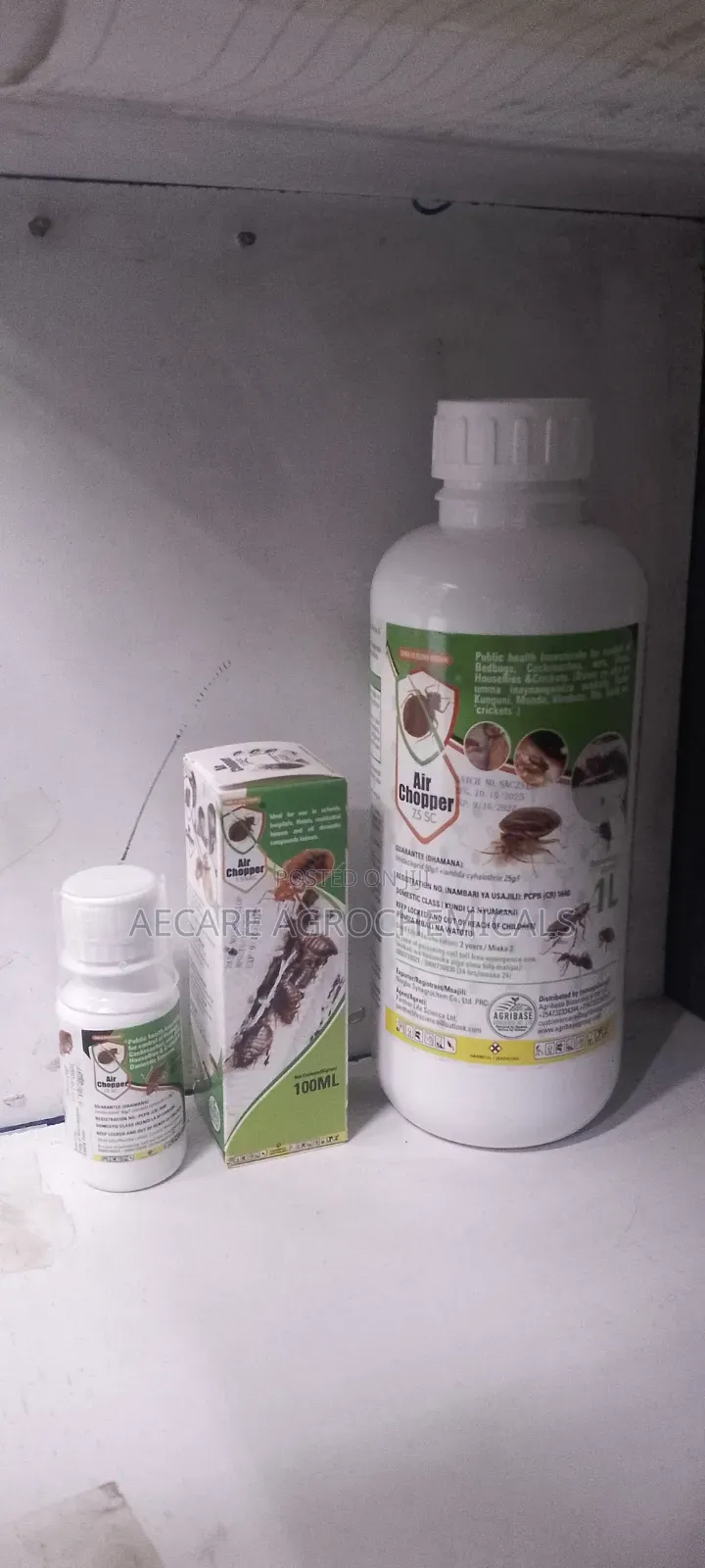 Air Chopper 7.5% Sc Pesticide 15ml, 30ml, 45ml, 100ml and 1litre