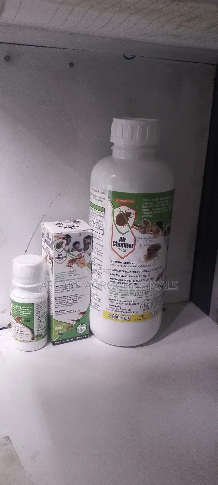 Air Chopper 7.5% Sc Pesticide 15ml, 30ml, 45ml, 100ml and 1litre