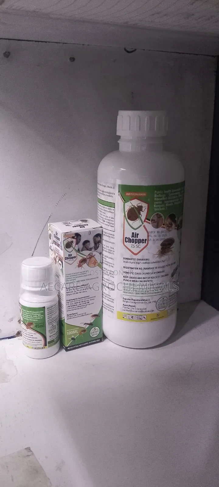 Air Chopper 7.5% Sc Pesticide 15ml, 30ml, 45ml, 100ml and 1litre