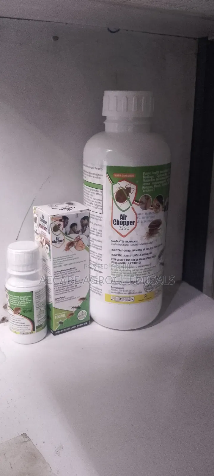 Air Chopper 7.5% Sc Pesticide 15ml, 30ml, 45ml, 100ml and 1litre