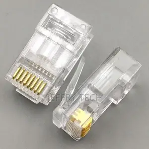 100 PCS Pack RJ45 CAT6A CAT6 Pass Through Connectors