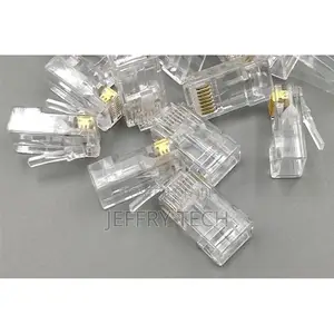 100 PCS Pack RJ45 CAT6A CAT6 Pass Through Connectors