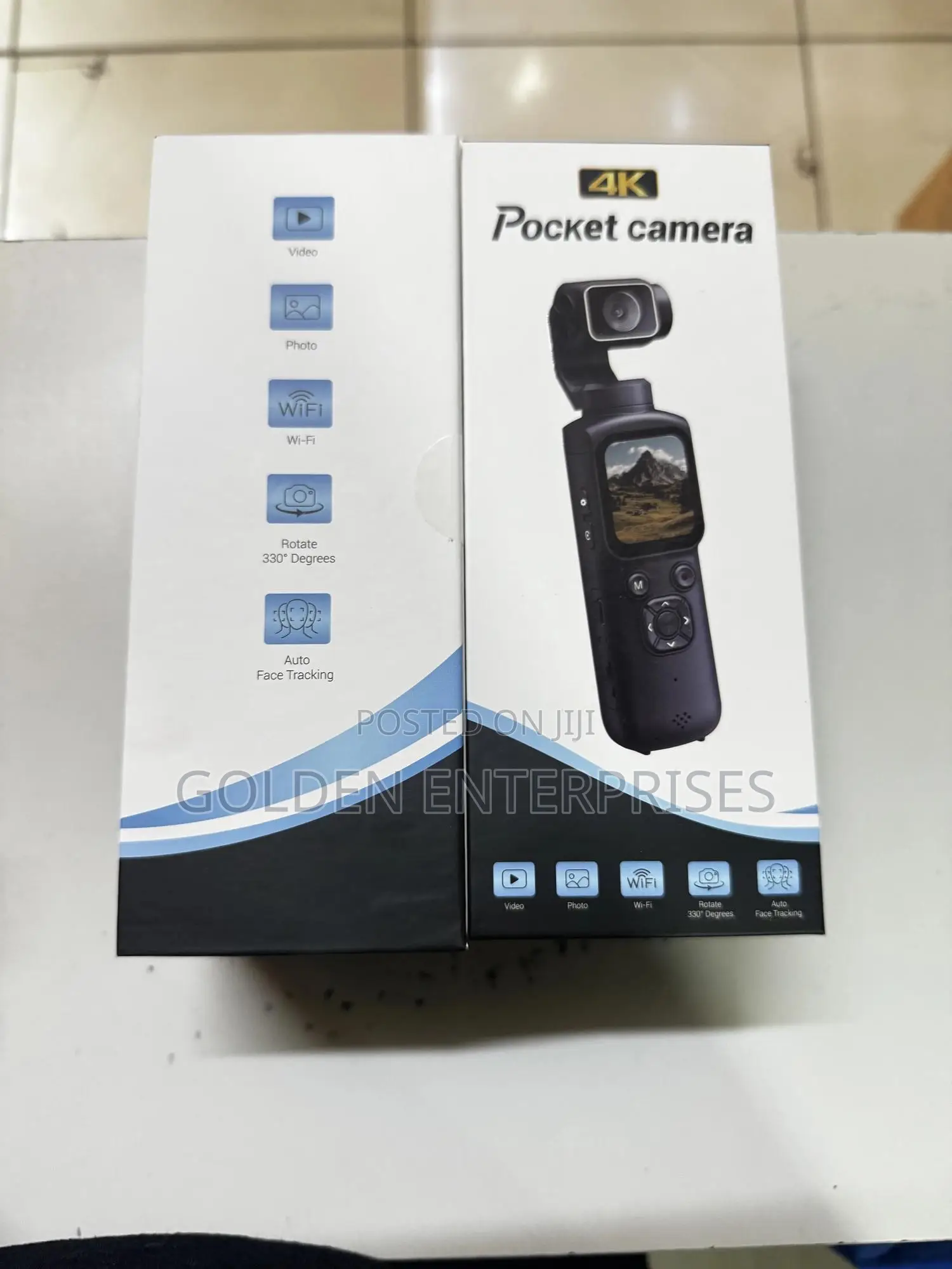 Smart Pocket Gimbal Camera With Remote Control Face Tracking
