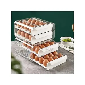 32 Grid Egg Acrylic Tray Holder Double-Layer Fridge Drawer Storage