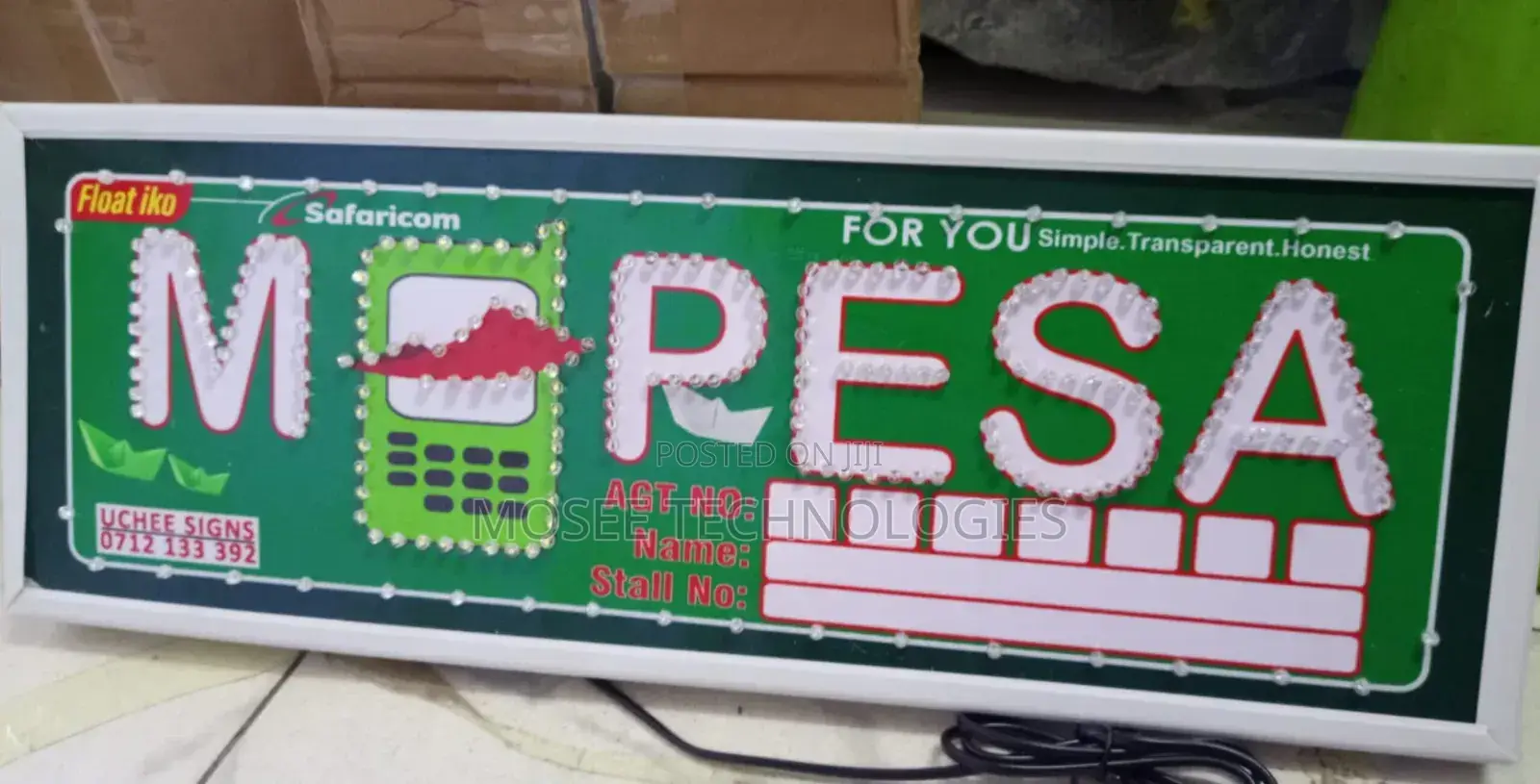 Illuminated Office Information Board