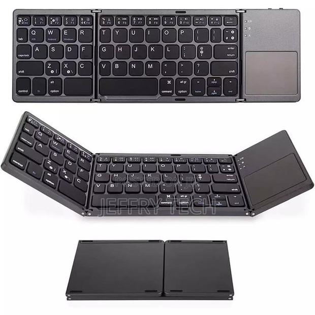 Slim Portable Rechargeable Foldable Bluetooth Keyboard and Mouse Combo