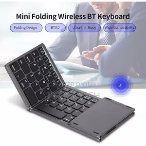 Slim Portable Rechargeable Foldable Bluetooth Keyboard and Mouse Combo