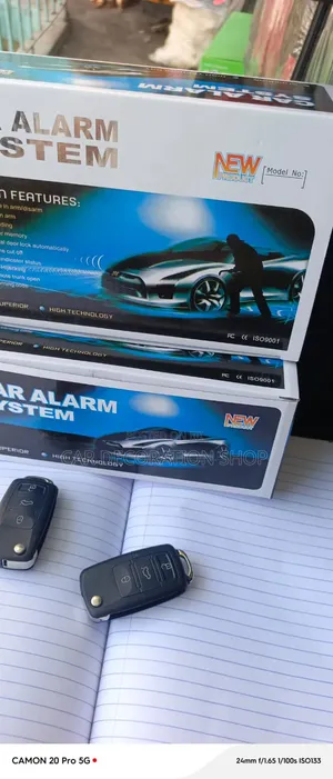 Security Device Car Alarm System With 2 Key Remote Fobs