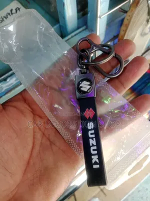 Black Leather Suzuki Key Chain Strap