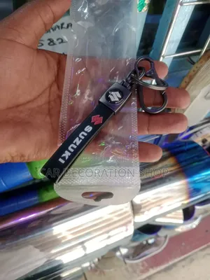 Suzuki Key Chain With Durable Leather Strap Hook Clip