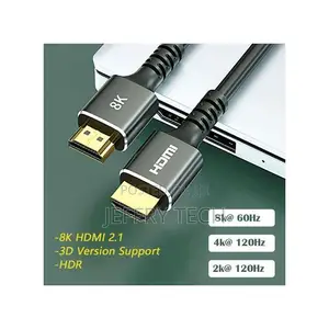 HDMI 2.1 8K 60Hz Cable - 2M 48Gbps - Black
