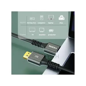 HDMI 2.1 8K 60Hz Cable - 2M 48Gbps - Black