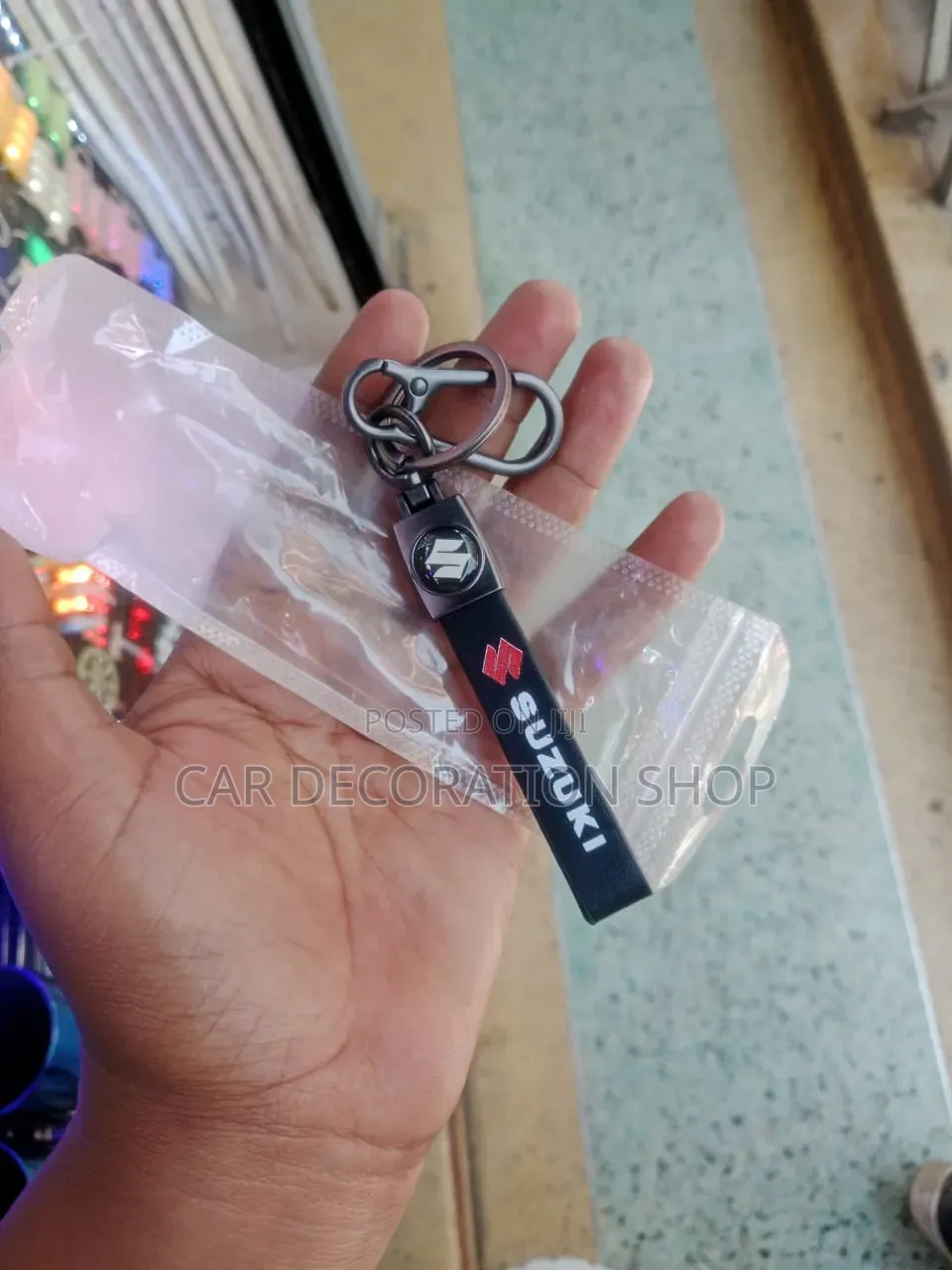 Suzuki Keyring With Carabiner_stylesnap Hook &Split Ring