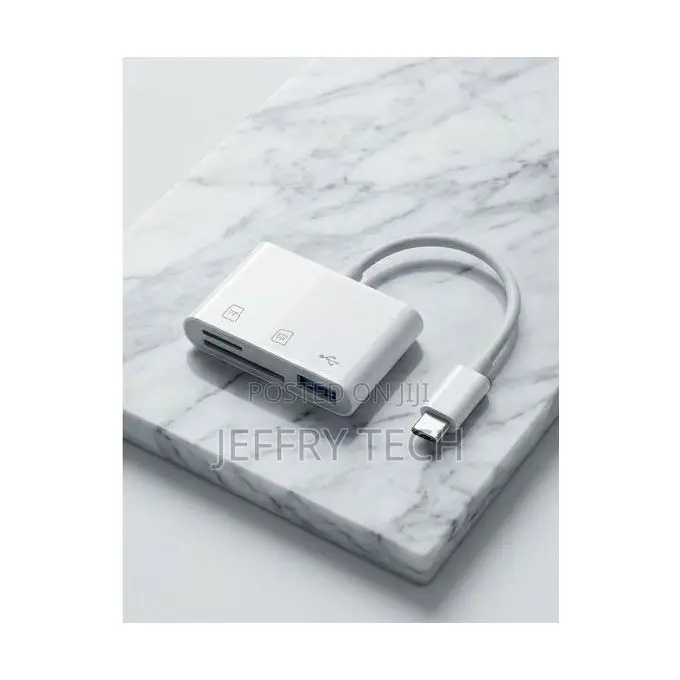 3-in-1 USB-C SD Card Reader Hub Adapter