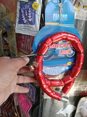 Red Coiled Heavy Duty Spiral Armored Snake Style Steel Wire Bike Lock