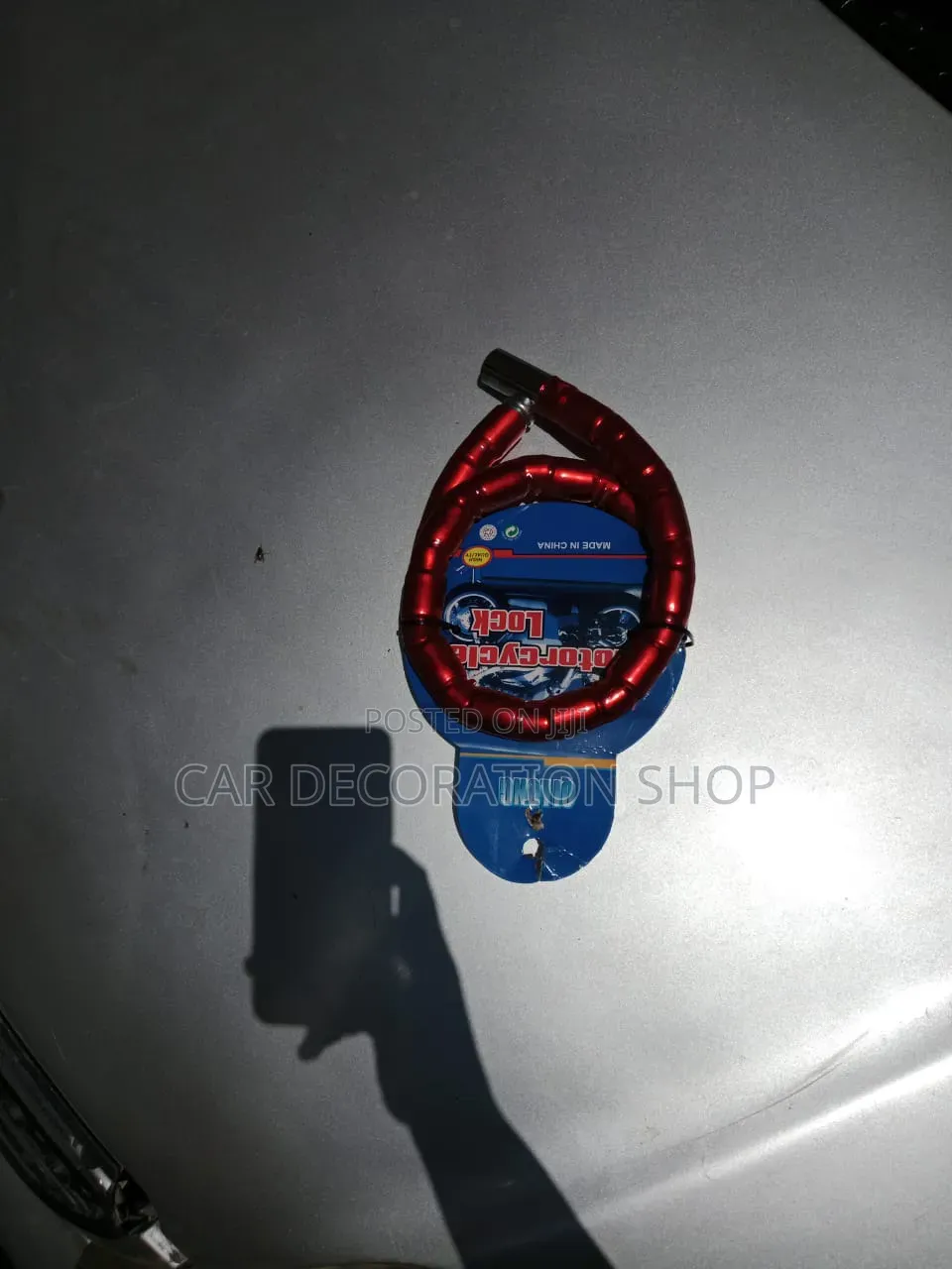 Red Coiled Heavy Duty Spiral Armored Snake Style Steel Wire Bike Lock