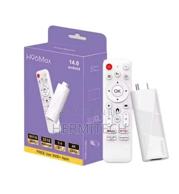 H96 TV Stick 2GB RAM 16GB Storage Android 14 Reliable Media Speed Now!