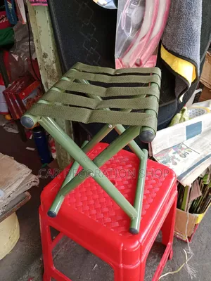 Portable Folding Camping Stool With Metal Frame