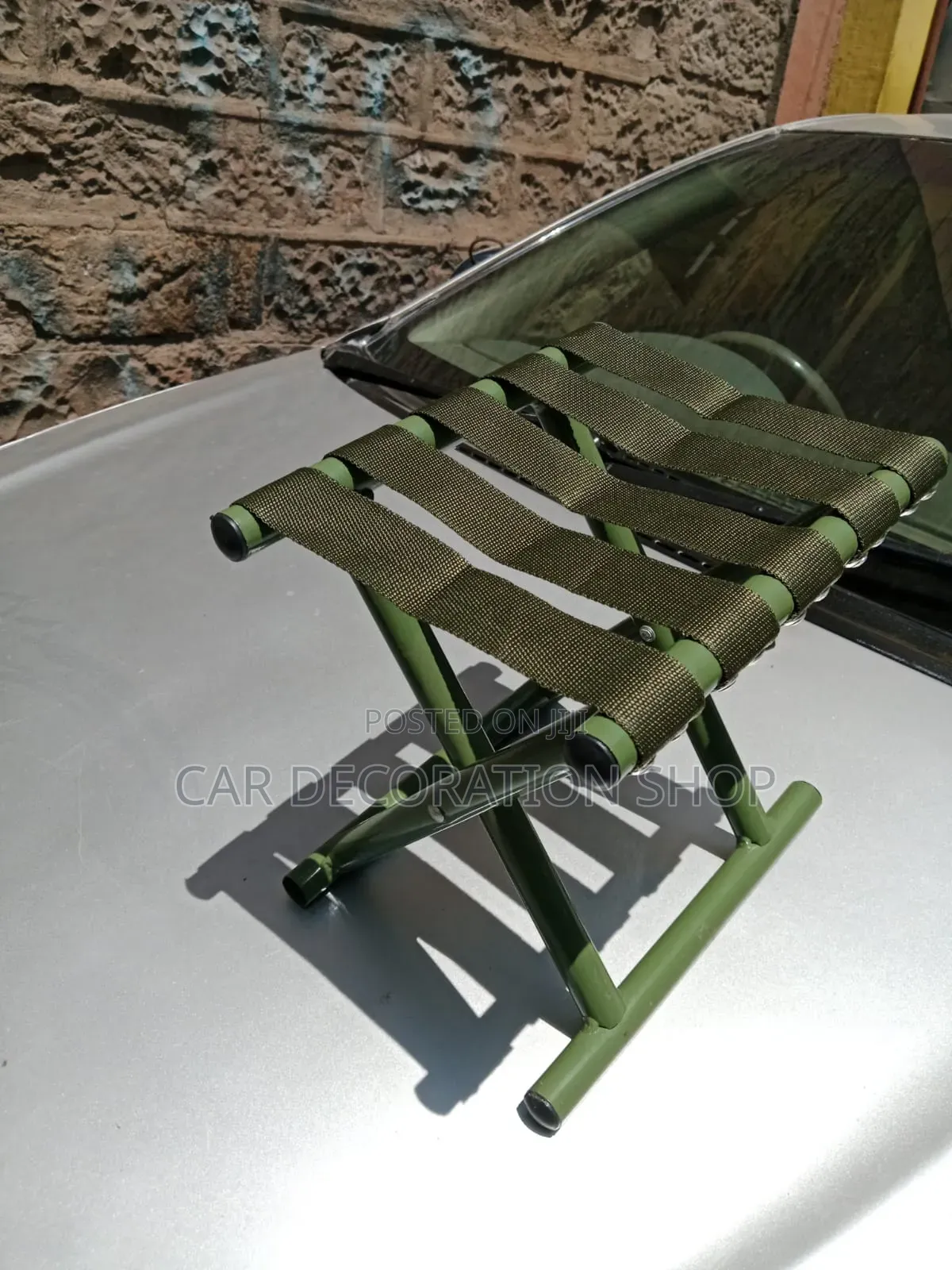 Mini Camping Stool With Nylon Canvas Webbing Seat