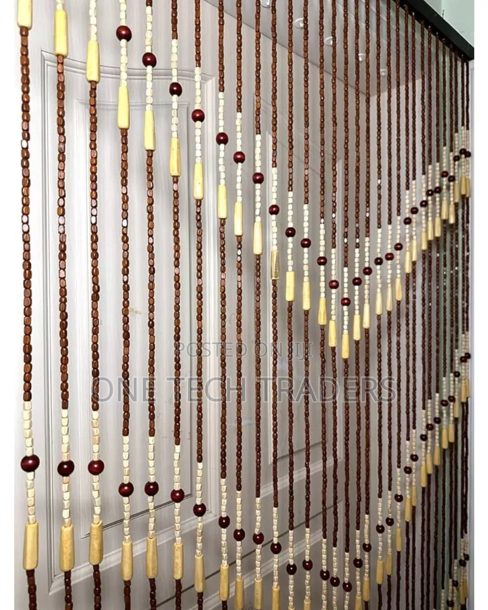 Salon/Kinyozi Curtain Wooden Beads 100cm by 180cm
