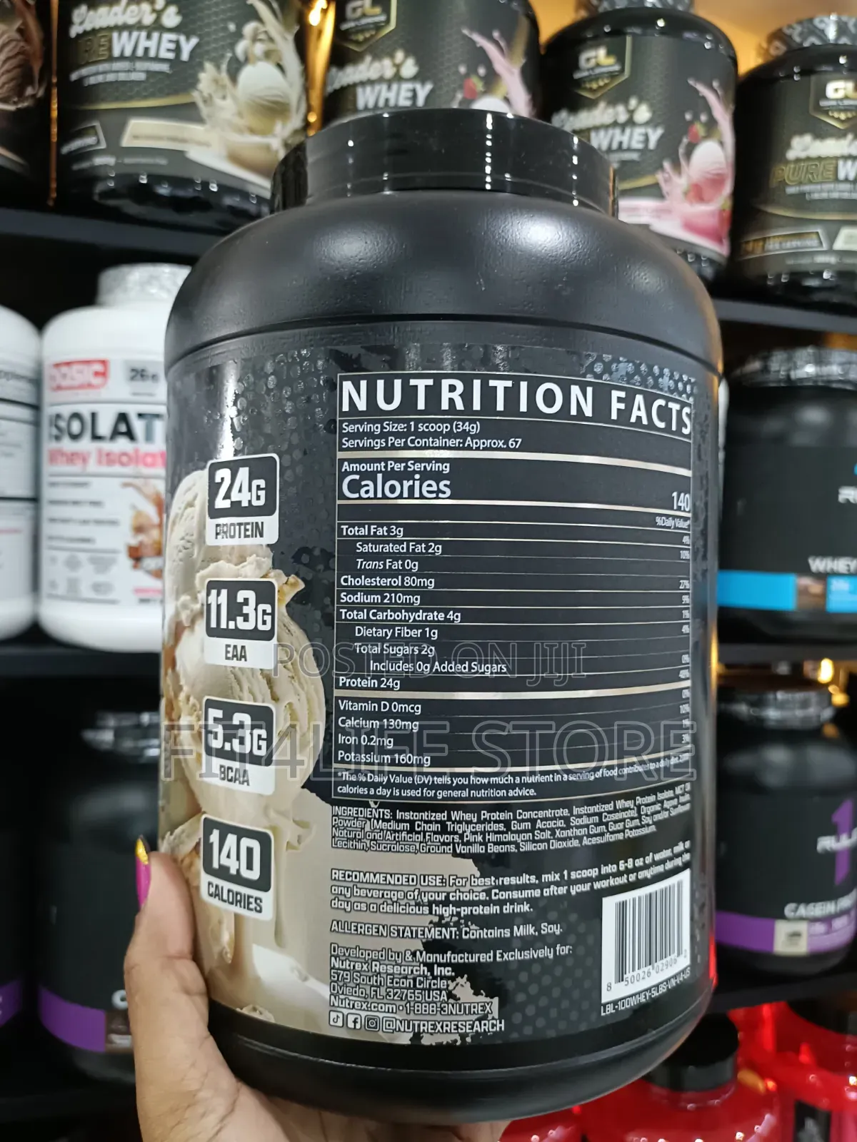 Nutrex 100% Whey Protein – 5lbs