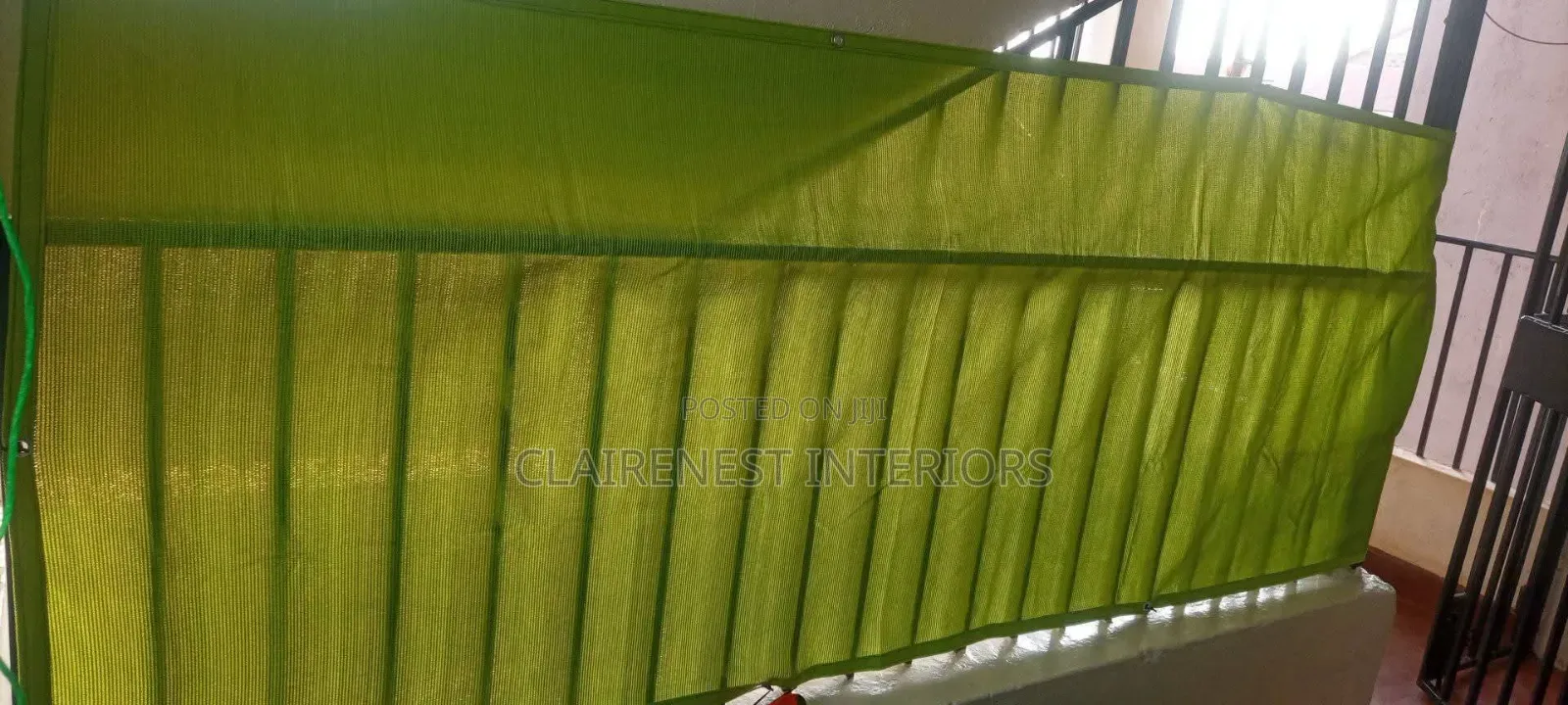 Green, Easy to Install With Help of Cable Ties Balcony Shield