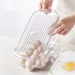 16 Grid Egg Holder With Handle & Lid