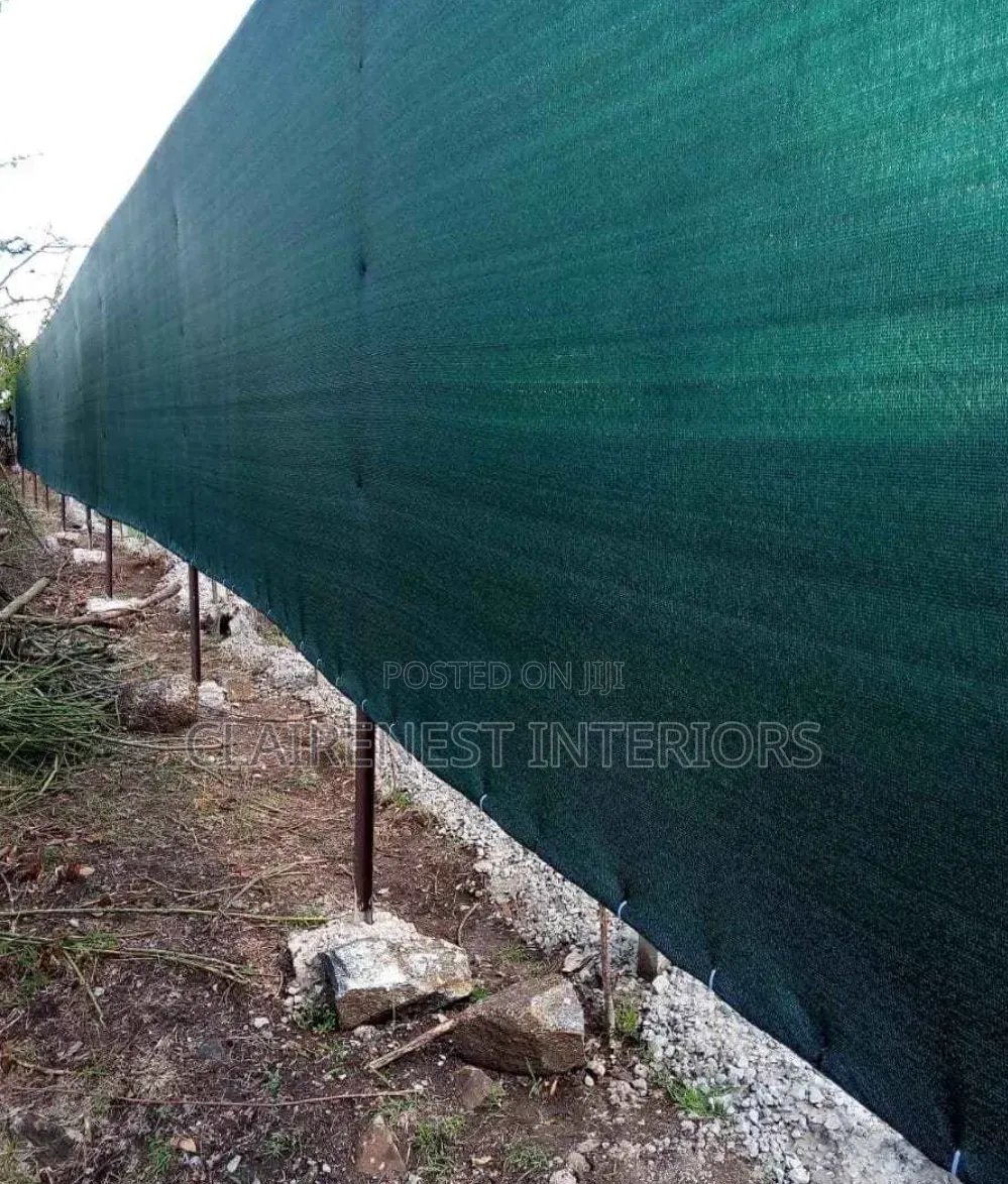 5meter Wide Dark Green Canvas Balcony Shield