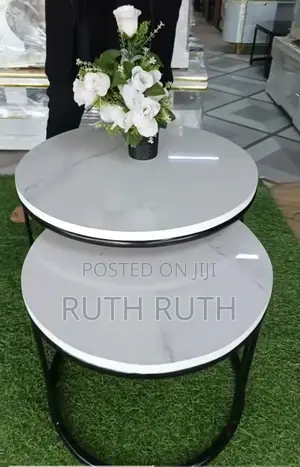 White Pure Marble Nesting Table