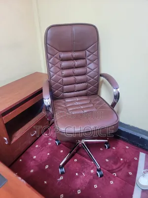 Ergonomic Office Chair Brown Leather