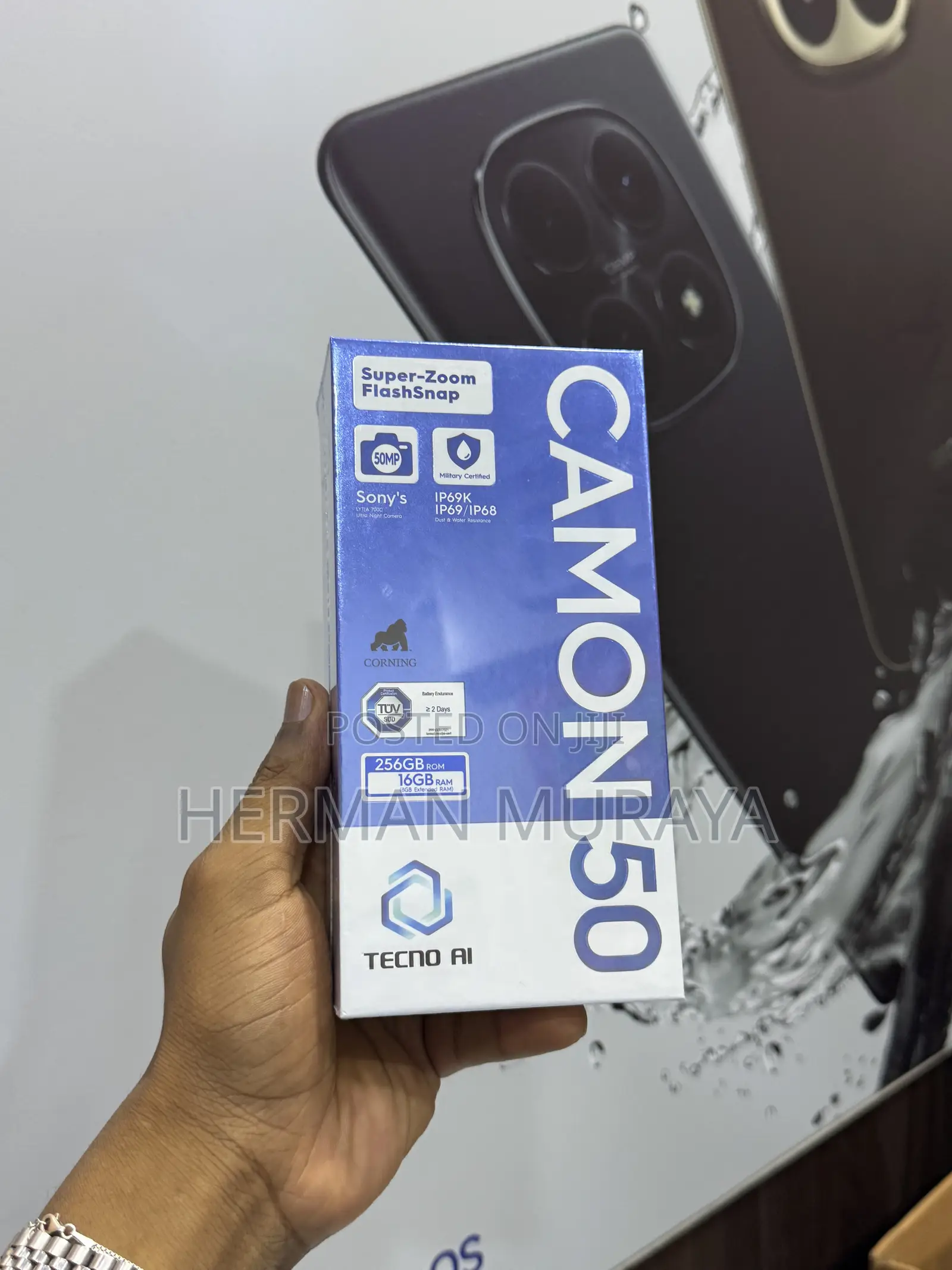 New Tecno Camon 50 256 GB Black