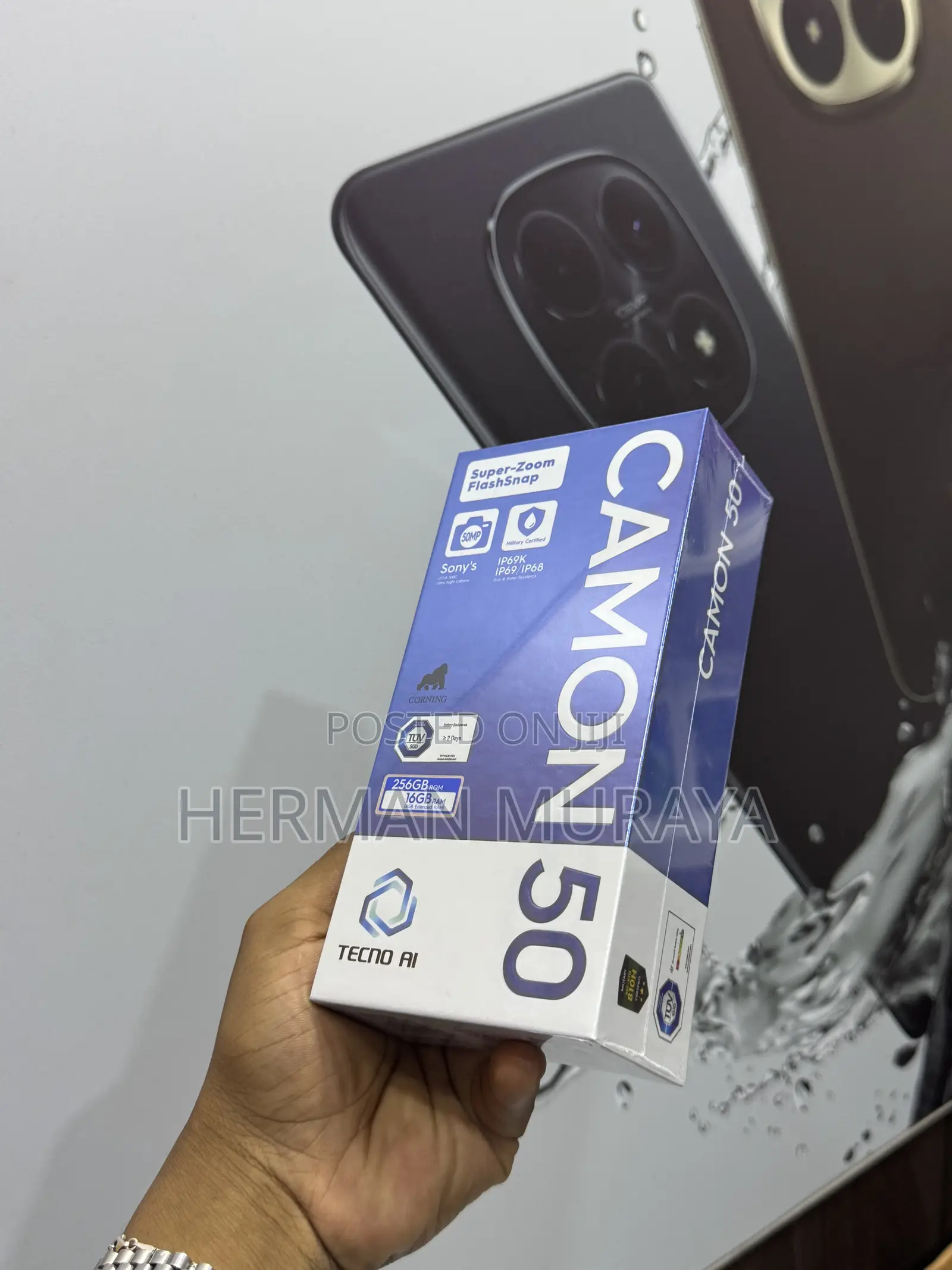 New Tecno Camon 50 256 GB Black